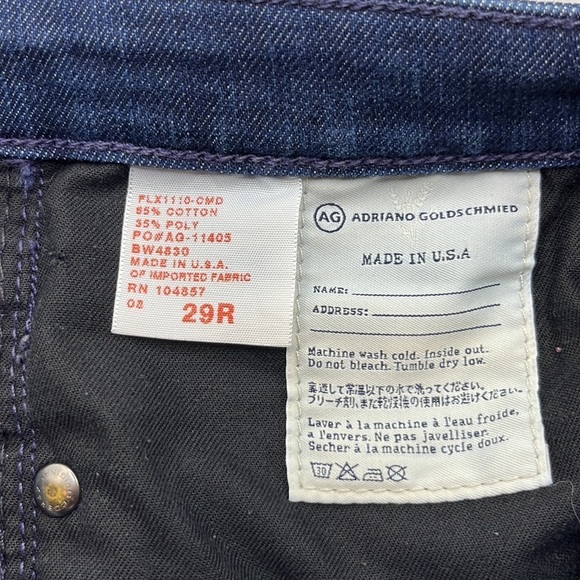Ag Adriano Goldschmied The Stilt Cigarette Leg Jean Size 29R - Picture 12 of 16